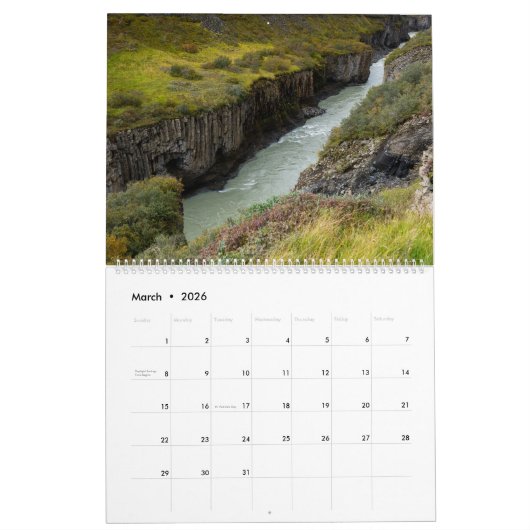 2026 Nature Calendar Kalender (Mar 2026)