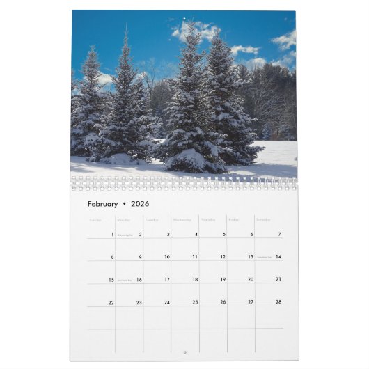 2026 Nature Calendar Kalender (Feb 2026)