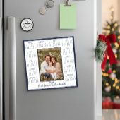2026 Navy Blauwe Foto Magnetische Kalender