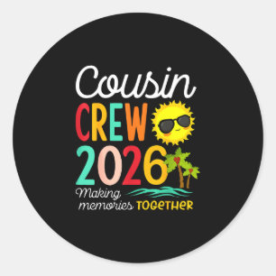 2026 neef crew zomer vakantie strand familie ronde sticker