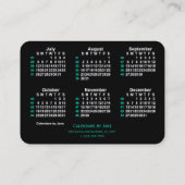 2026 Neon 52 weken ISO-kalender door Janz Visitekaartje (Achterkant)