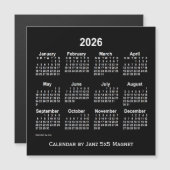 2026 Neon White Agenda van Janz 5x5 Magnet (Voorkant / Achterkant)