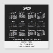 2026 Neon White Business Calendar van Janz (Voorkant)