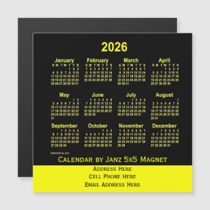 2026 Neon Yellow Business Agenda van Janz
