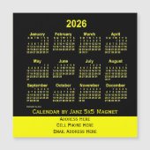 2026 Neon Yellow Business Agenda van Janz (Voorkant)