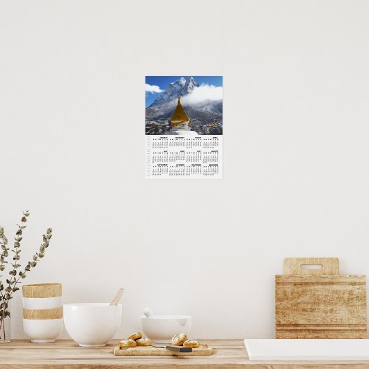 2026 Nepal Calendar, Ama Dablan, Sagarmatha Poster (Keuken)