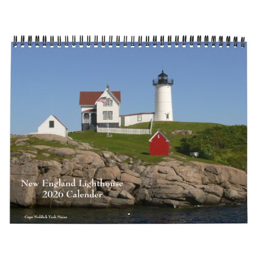 2026 New England Lighthouse-Calendar Calendar Kalender (Hoes)