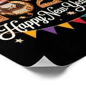 2026 New Year Celebration Disco Ball Gold Festivit Poster (Hoek)