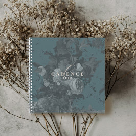 2026 New Year Green Vintage Rustic Floral Chic Notitieboek