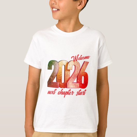 2026 NEW YEAR KIDS BASIC T SHIRT (Voorkant)