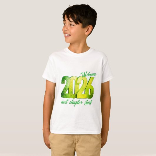 2026 NEW YEAR KIDS BASIC T-Shirt (Voorkant volledig)