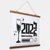 2026 New Year Loading Celebration Typography Hangend Wandkleed (Gebogen)