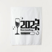2026 New Year Loading Celebration Typography Wandkleed (Voorkant)