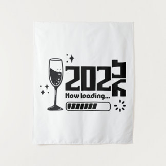 2026 New Year Loading Celebration Typography Wandkleed