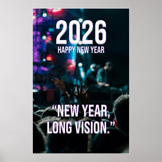 2026 New Year Long Vision Motivation Poster (Voorkant)