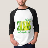 2026 NEW YEAR MENS 3/4 SLEEVE RAGLAN T-Shirt (Voorkant)