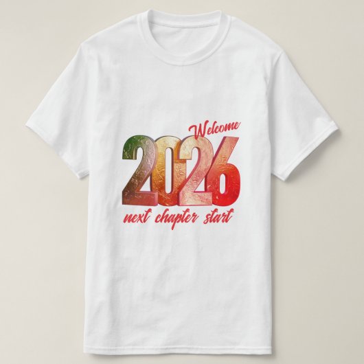 2026 NEW YEAR MENS VALUE T SHIRT (Design voorkant)