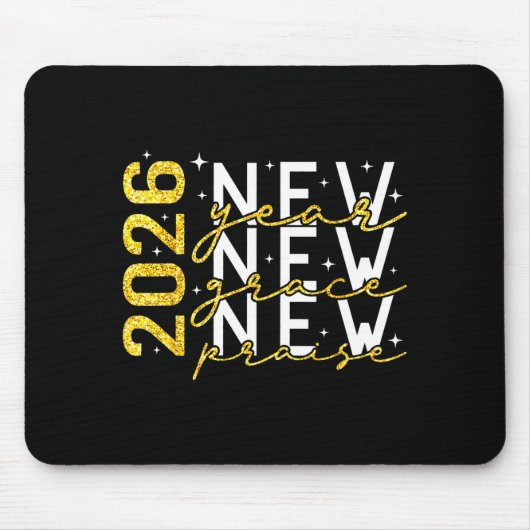 2026 New Year New Grace New Praise New Year's Eve Muismat (Voorkant)