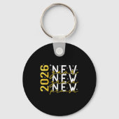 2026 New Year New Grace New Praise New Year's Eve Sleutelhanger (Voorkant)