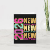 2026 New Year New Grace New Praise Retro Nge Desig Kaart (Voorkant)