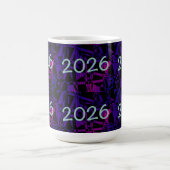 2026 New Year New Years purple fun number Koffiemok (Center)
