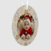 2026 New Year Photo Ornament – Gold Fireworks (voorkant)