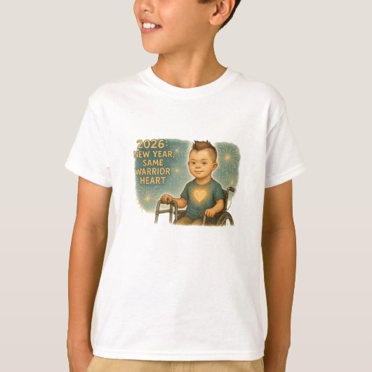 2026 New Year “Same Warrior Heart” Inclusive  T-shirt (Voorkant)