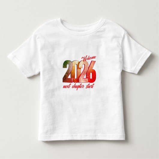 2026 NEW YEAR TODDLER FINE JERSEY T-SHIRT (Voorkant)