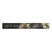 2026 new year with golden bubbles grosgrain lint (Voorkant)