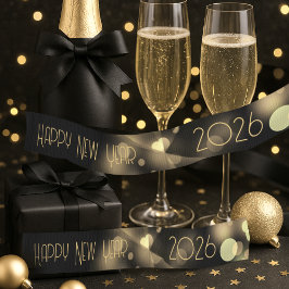 2026 new year with golden bubbles grosgrain lint