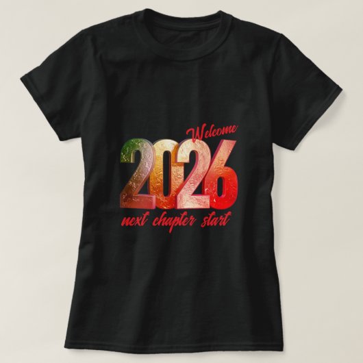2026 NEW YEAR WOMENS BASIC T-SHIRT (Design voorkant)