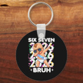 2026 New Years Baby Six Seven Bruh Funny Cool Dabb Sleutelhanger (Voorkant)