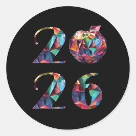 2026 New Year's Eve Party-Colorful Ronde Sticker