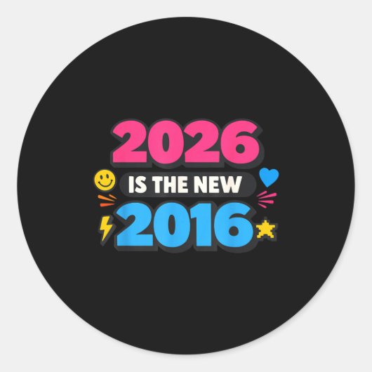 2026 Nieuw 2016 Internet Nostalgie Ronde Sticker (Voorkant)