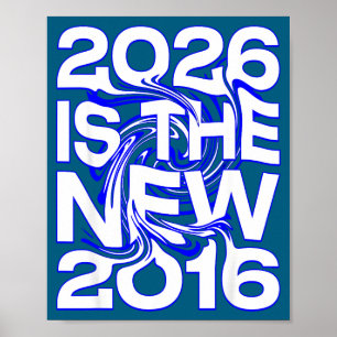2026 Nieuwe 2016 Retro Toekomst Illustratie Poster