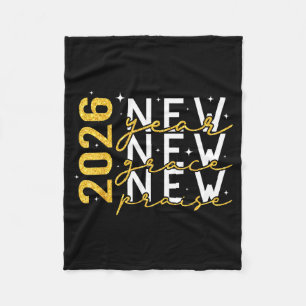 2026 Nieuwjaar Nieuwe Genade Nieuwe Lof Nieuwjaars Fleece Deken