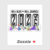 2026 Nieuwjaar Odometer Sticker (Vel)