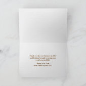 2026 Nieuwjaar strand voor bedrijven Dank u Bedankkaart (Binnen)