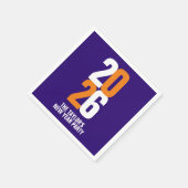 2026 Nieuwjaarsevenement Custom oranje Wit Donkerb Servet (Hoek)