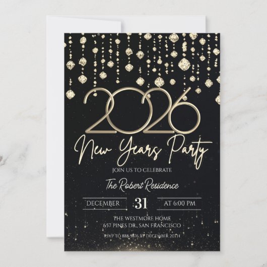 2026 Nieuwjaarsfeest Kaart (Voorkant)