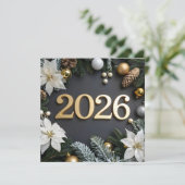 2026 Nieuwjaarskaart Feestdagenkaart (Staand voorkant)