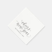 2026 Nieuwjaarstoost Elegante Script Feest Servet (Hoek)