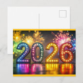 2026, Nieuwjaarsviering, Briefkaart (Voorkant / Achterkant)