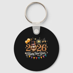 2026 Nieuwjaarsviering Disco Bal Goud Feestelijkhe Sleutelhanger