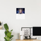 2026 Night Elf Fantasy Art Volledige jaarkalender Poster (Thuiskantoor)