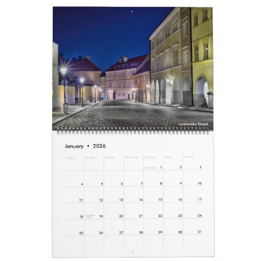 2026 Night Wandering Around Prague Castle Calendar Kalender (Jan 2026)