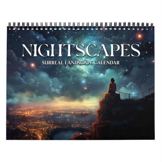 2026 Nightscapes 4 Surreal Space Landscape Art Kalender (Hoes)
