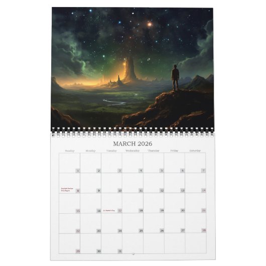 2026 Nightscapes 4 Surreal Space Landscape Art Kalender (Mar 2026)