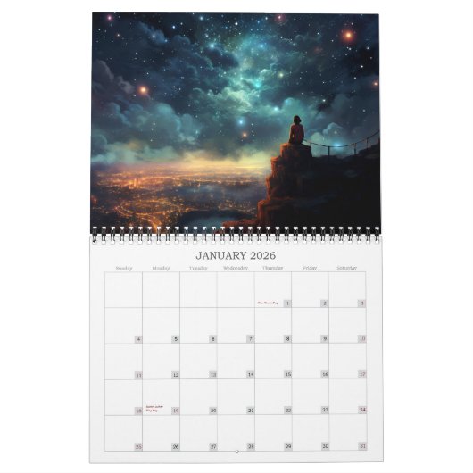 2026 Nightscapes 4 Surreal Space Landscape Art Kalender (Jan 2026)