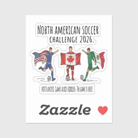 2026 Noord-Amerikaanse Voetbal Challenge Eenheid Sticker (Vel)
